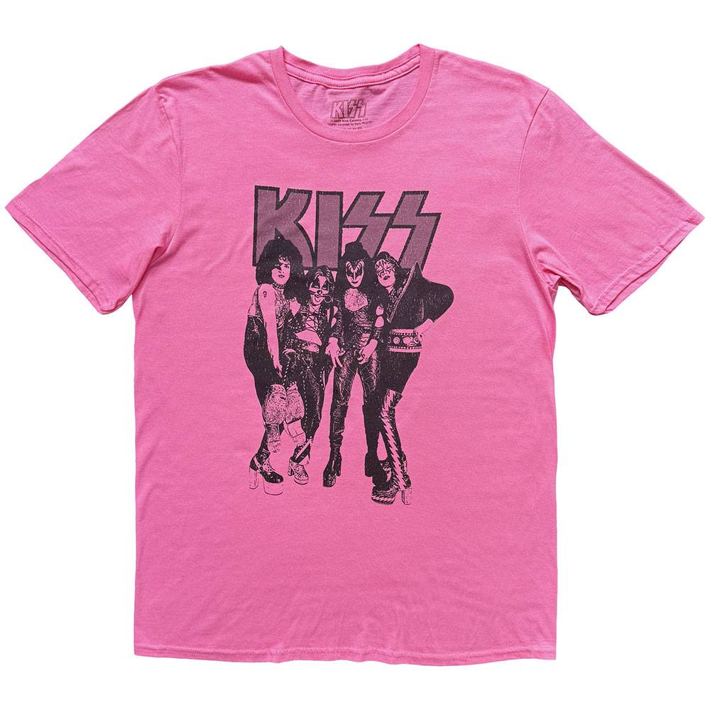 Kiss - Dressed To Kill Heren Tshirt - Roze